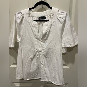 Pomander Place White Finley Flutter Sleeve Top White Small